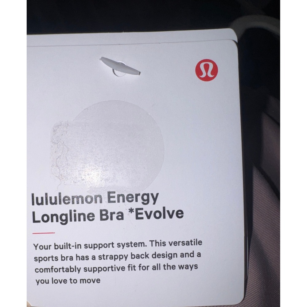 Lululemon Energy Longline Bra Evolve Mauve Purple Strappy Back Medium Support M - Picture 5 of 6
